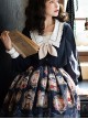 Bear Gallery Series Cute Printing School Lolita Top And Skirt Set