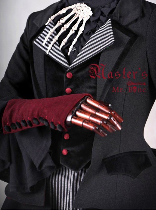 Mr.Bone black sleeve long section of the coat