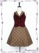Wine Red Vest And Brown Half Skirt Lolita Full-set