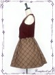 Wine Red Vest And Brown Half Skirt Lolita Full-set