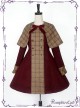 Detective Style Wine Red Coat Brown Cloak Lolita Full-set