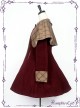 Detective Style Wine Red Coat Brown Cloak Lolita Full-set