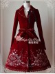 Lolita Wine Red The Mass Of Winter Embroidery Overcoat
