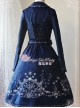 Lolita Navy Blue The Mass Of Winter Embroidery Overcoat