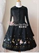 Christmas Morning Light Embroidery Black Classic Lolita Overcoat