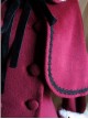 Wine Red Woolen Skirt Hem Classic Lolita Long Coat