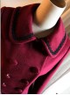 Wine Red Woolen Skirt Hem Classic Lolita Long Coat
