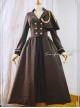 One-shoulder Cloak Riding Style Brown Classic Lolita Coat