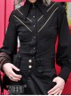 Knight Style Black Chiffon Gothic Lolita Shirt