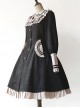 College Style Doll Collar Black Lolita Wind Coat