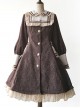 College Style Doll Collar Brown Lolita Wind Coat