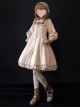 College Style Doll Collar Apricot Color Lolita Wind Coat