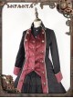 At Dusk Series Fake Two Pieces Wine Red Gothic Lolita Coat