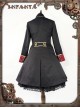 At Dusk Series Fake Two Pieces Wine Red Gothic Lolita Coat