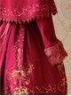 Carousel Series Golden Thread Embroidery Red Plus Cashmere Lolita Coat