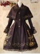 Carousel Series Golden Thread Embroidery Brown Plus Cashmere Lolita Coat