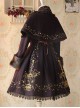 Carousel Series Golden Thread Embroidery Brown Plus Cashmere Lolita Coat