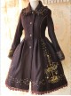 Carousel Series Golden Thread Embroidery Brown Plus Cashmere Lolita Coat