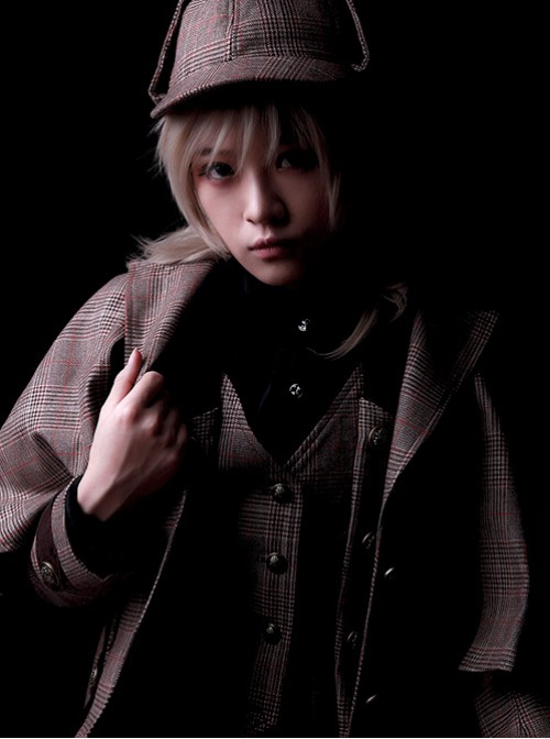 Beck Street's Dense Fog Series Khaki Detective Style Lolita Male Coat