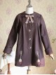 Chocolate Sauce Series Embroidery Chocolate Color Plus Velvet Lolita Coat