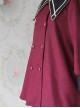 College Style Wine Red Pointed Collar Lolita Coat