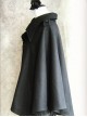 Wool Cashmere Black Bat Wing Cloak Gothic Lolita Cloak