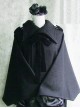 Wool Cashmere Black Bat Wing Cloak Gothic Lolita Cloak