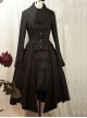 Silent Night Series Pure Wool Black Gothic Lolita Overcoat