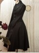 Silent Night Series Pure Wool Black Gothic Lolita Overcoat