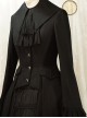 Silent Night Series Pure Wool Black Gothic Lolita Overcoat