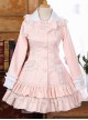 Pink Rabbit Ears Lace Bowknot Lolita Hooded Coat