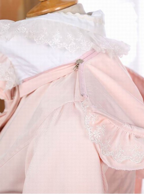 Pink Rabbit Ears Lace Bowknot Lolita Hooded Coat