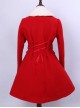 Retro Elegance Christmas Red Woolen Lolita Coat