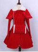 Retro Elegance Christmas Red Woolen Lolita Coat