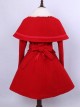 Retro Elegance Christmas Red Woolen Lolita Coat