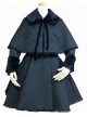 Flocking Lace Elegance Black Gothic Lolita Coat