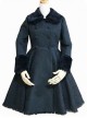 Flocking Lace Elegance Black Gothic Lolita Coat