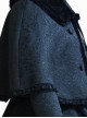 Flocking Lace Elegance Black Gothic Lolita Coat