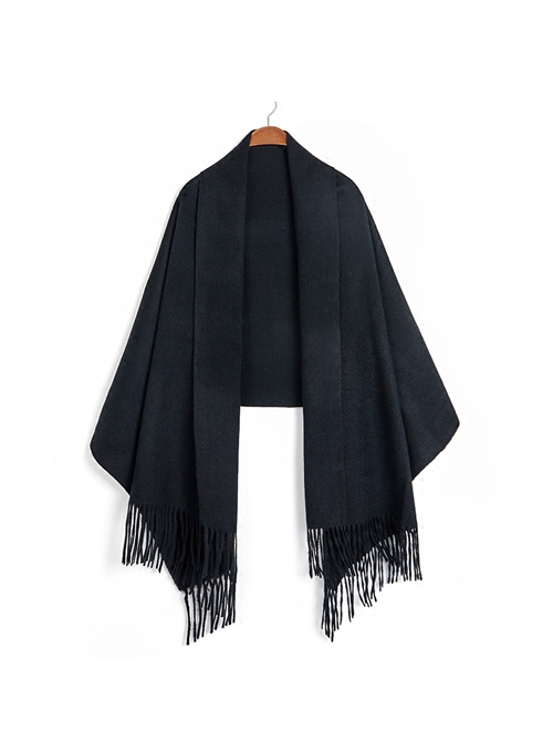 Pure Wool Pure Color Long Dual-use Scarf Shawl