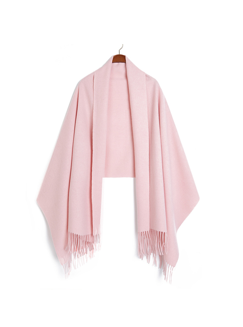 Pure Wool Pure Color Long Dual-use Scarf Shawl