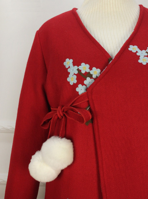 Chinese Style Retro Plum Blossom Embroidery Lolita Coat