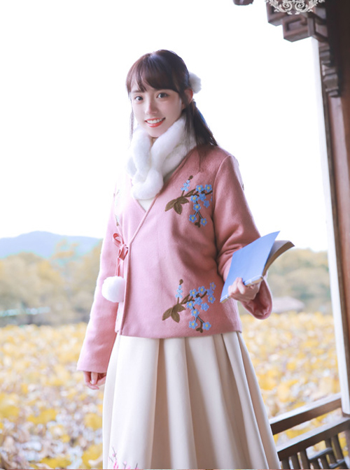 Chinese Style Retro Plum Blossom Embroidery Lolita Coat