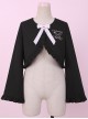 Cute Knife And Fork Embroidery Lolita Black Short Style Small Coat