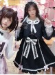 Cute Knife And Fork Embroidery Lolita Black Short Style Small Coat