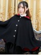 Devils Ears Bat Lolita Autumn Winter Black Woolen Cloak