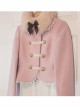White Lace Pink Cute And Warm Lolita Napoleon Short Coat