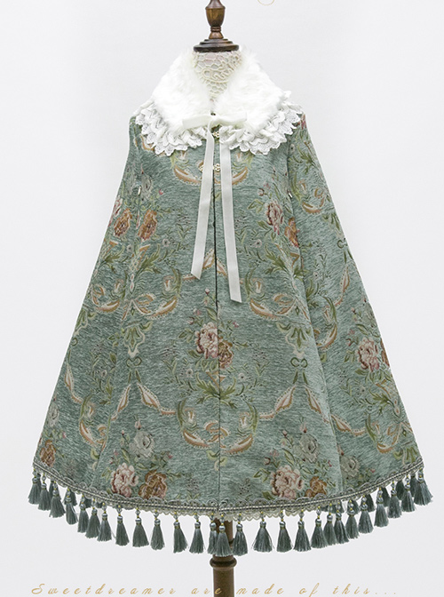 Jacquard Windbreak Gorgeous Retro Classic Lolita Cloak