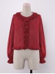 Bowknot Ruffles Sweet Lolita Short Knit Cardigan