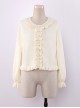 Bowknot Ruffles Sweet Lolita Short Knit Cardigan