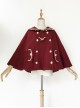 Cute Bear Ears Sweet Lolita Cloak